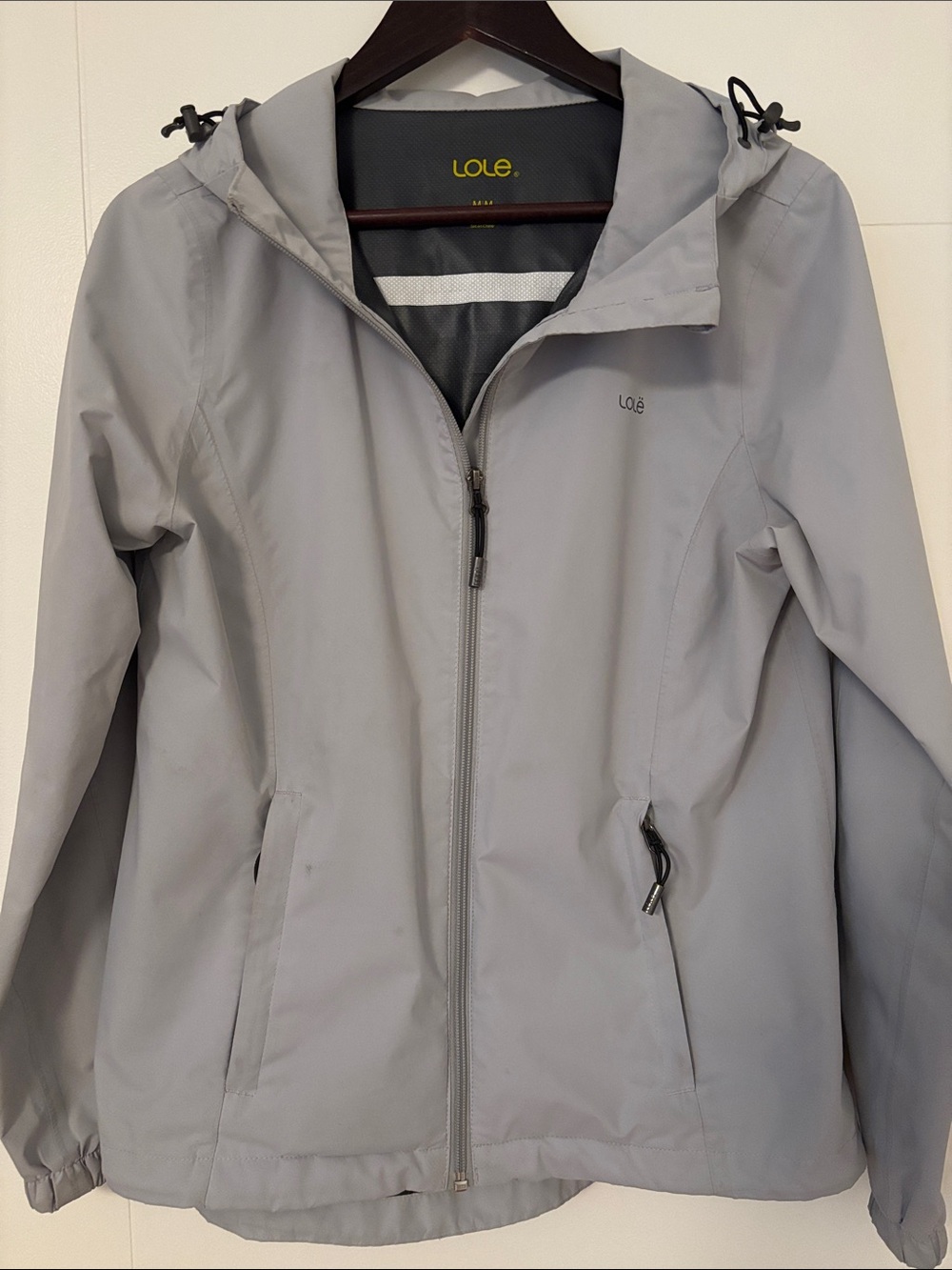 Lole Women's Light Gray Hooded Utility Jacket